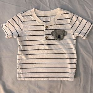 🔴 3/$10 Baby Short Sleeve Henley with Koala